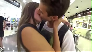 Russian hot girl teen kiss prank on strangers