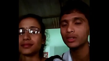 College boy & girl lipkiss in dhaba