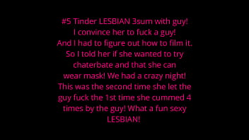 I met a lesbian on tinder! Took me the 3rd try when she finally agreed for a 3sum with a guy! How rare is this video!